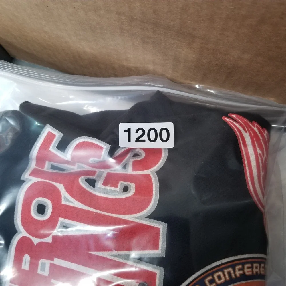 VTG Detroit Red Wings 2002 Stanley Cup Champs Black 3/4 Sleeve Shirt XL Lidstrom - Picture 10 of 10